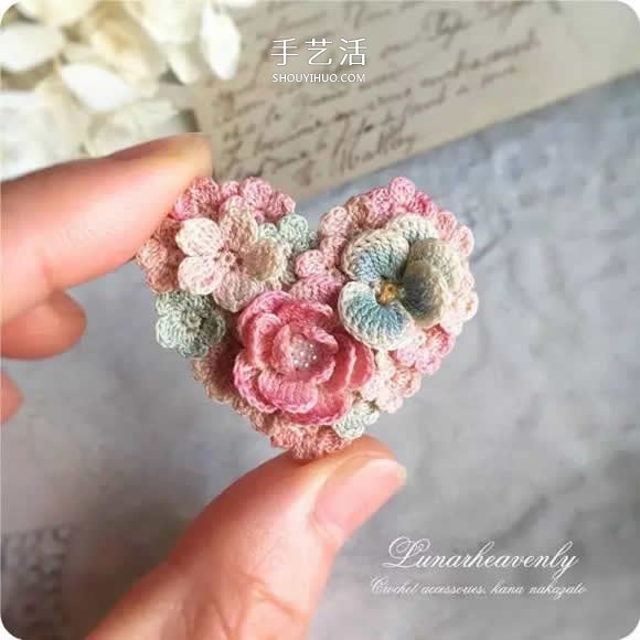 美得不像話！袖珍鉤針花朵飾品作品圖片欣賞 -  rpnrmr.com