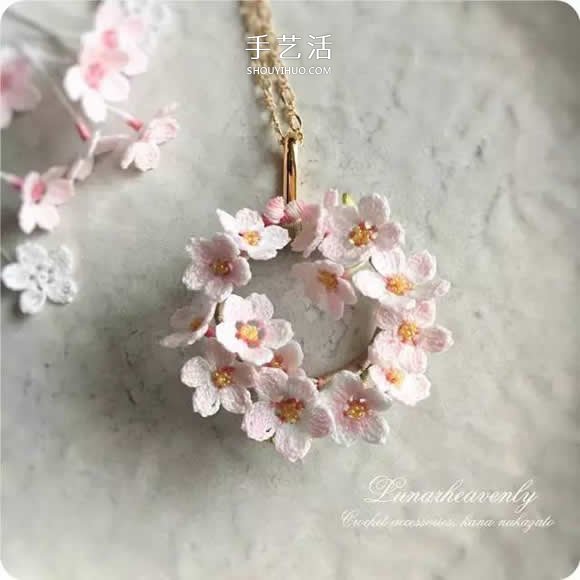 美得不像話！袖珍鉤針花朵飾品作品圖片欣賞 -  rpnrmr.com