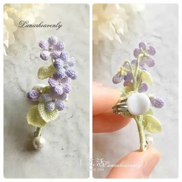 美得不像話！袖珍鉤針花朵飾品作品圖片欣賞 -  rpnrmr.com