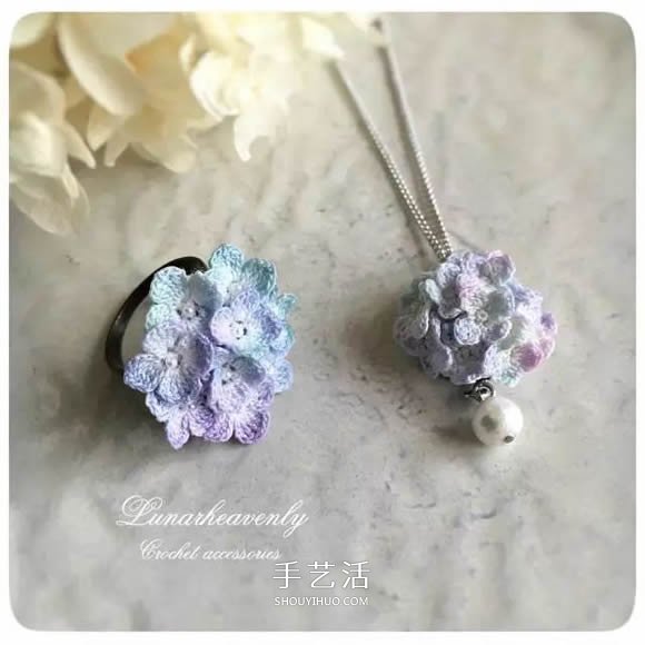美得不像話！袖珍鉤針花朵飾品作品圖片欣賞 -  rpnrmr.com