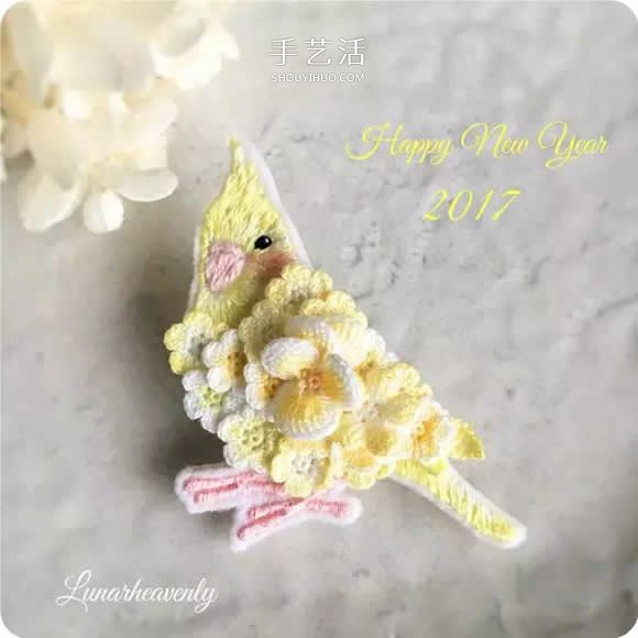 美得不像話！袖珍鉤針花朵飾品作品圖片欣賞 -  rpnrmr.com