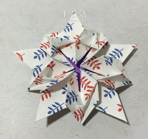 美麗櫻花星星的折法圖解 櫻花五角星折紙步驟 -  rpnrmr.com