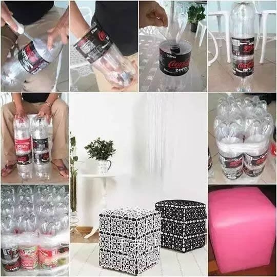 用塑料瓶做的小制作 凳子沙發(fā)垃圾桶隨便選 -  rpnrmr.com