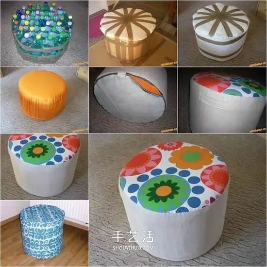 用塑料瓶做的小制作 凳子沙發(fā)垃圾桶隨便選 -  rpnrmr.com