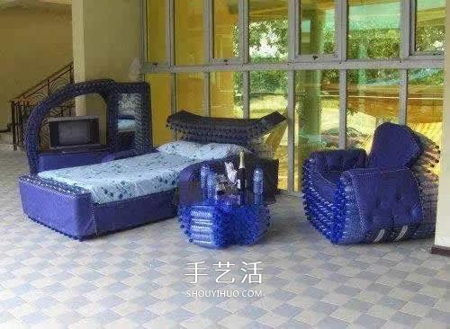 用塑料瓶做的小制作 凳子沙發(fā)垃圾桶隨便選 -  rpnrmr.com