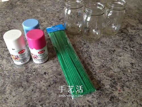 有心意的母親節(jié)禮物 用玻璃瓶和卡紙做手掌花 -  rpnrmr.com