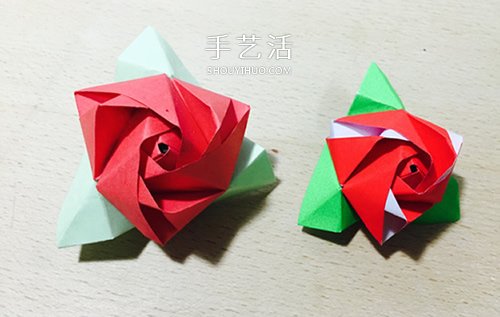 創(chuàng)意情人節(jié)折紙：可變玫瑰花的魔術(shù)方塊折法 -  rpnrmr.com