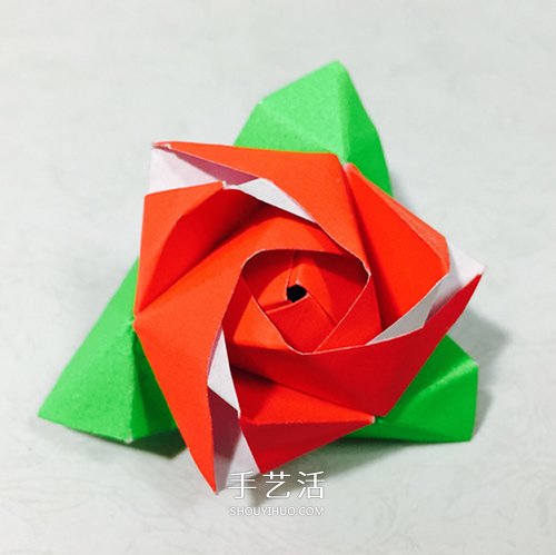 創(chuàng)意情人節(jié)折紙：可變玫瑰花的魔術(shù)方塊折法 -  rpnrmr.com