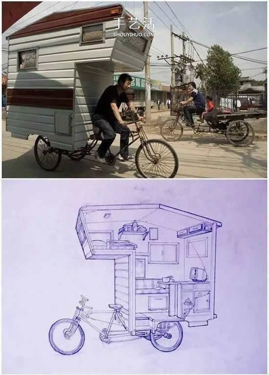 驚倒一片！開(kāi)不起汽車(chē)房車(chē) 還有自行車(chē)房車(chē)！  -  rpnrmr.com