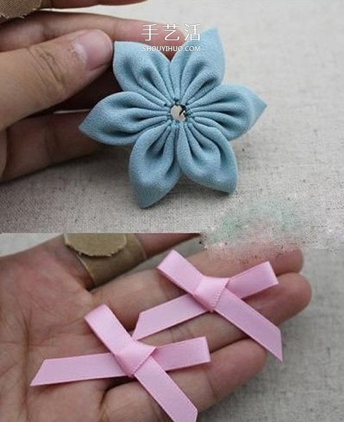 雪紡布手工制作小清新蝴蝶結(jié)花朵飾品圖解 -  rpnrmr.com