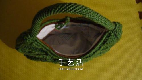 手工毛線編織單肩挎包的方法圖解教程 -  rpnrmr.com