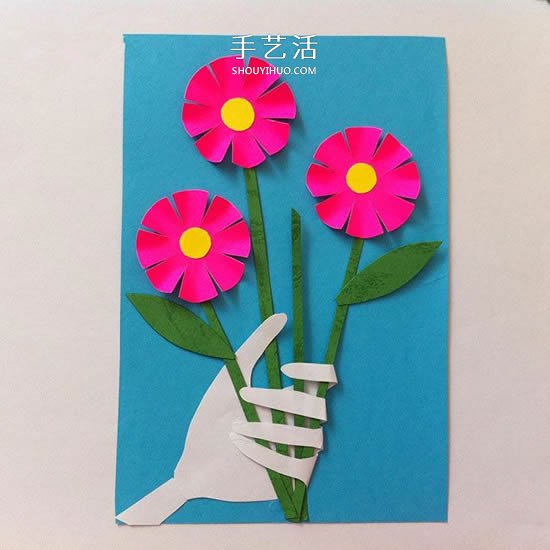 這樣為媽媽做卡片！母親節(jié)創(chuàng)意手握花賀卡DIY -  rpnrmr.com