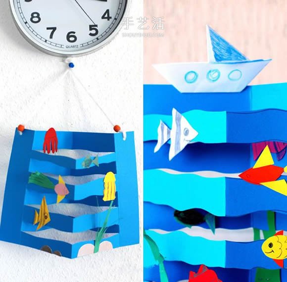 幼兒園用卡紙手工制作海底世界掛飾的教程 -  rpnrmr.com