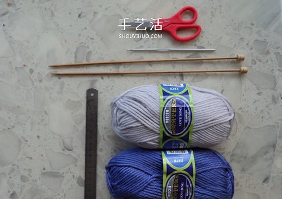 兩種毛線搭配 手工編織漂亮地板鞋的織法圖解 -  rpnrmr.com