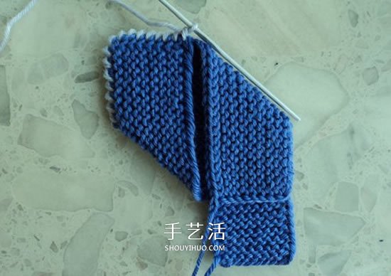 兩種毛線搭配 手工編織漂亮地板鞋的織法圖解 -  rpnrmr.com