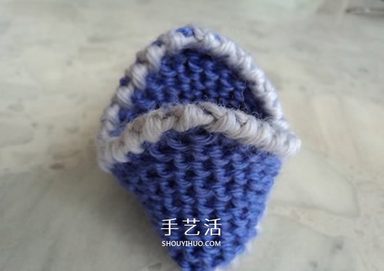 兩種毛線搭配 手工編織漂亮地板鞋的織法圖解 -  rpnrmr.com