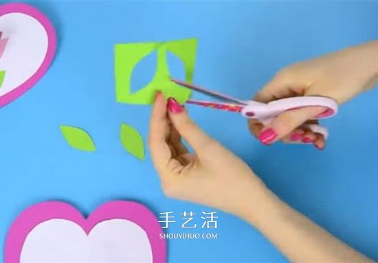 兒童手工制作母親節(jié)郁金香愛心卡片的方法 -  rpnrmr.com