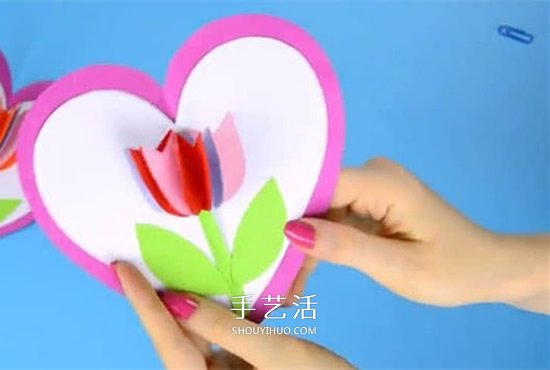 兒童手工制作母親節(jié)郁金香愛心卡片的方法 -  rpnrmr.com