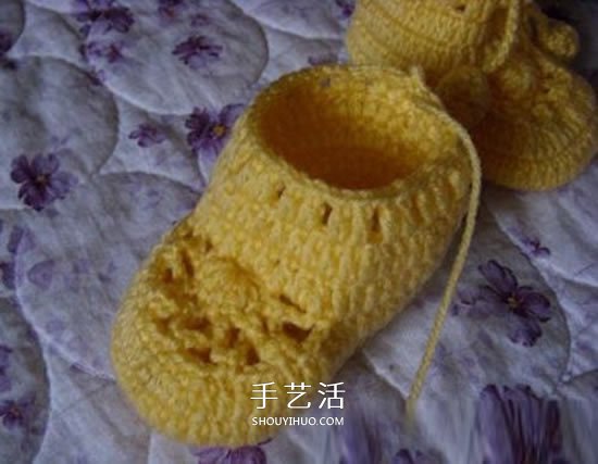 嬰兒毛線保暖鞋子的織法 單色就已經(jīng)很好看！ -  rpnrmr.com