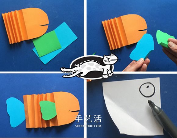 自制卡紙小魚(yú)的做法 幼兒園手工紙魚(yú)制作教程 -  rpnrmr.com