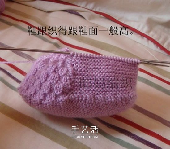 高鞋筒寶寶鞋子的織法 棒針編織嬰兒保暖毛線鞋 -  rpnrmr.com