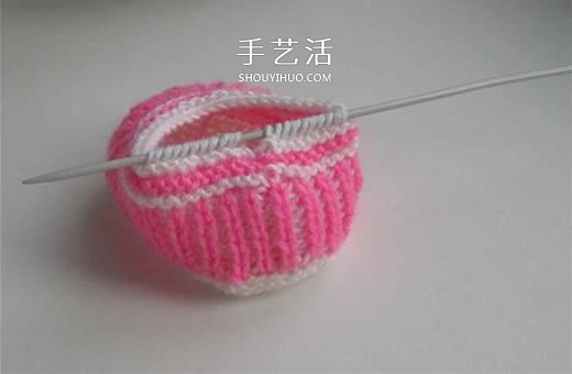 女寶寶保暖毛線鞋編織圖解 帶扣帶和花朵裝飾 -  rpnrmr.com