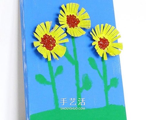 幼兒園重陽節(jié)小手工 用雞蛋托制作菊花貼畫 -  rpnrmr.com