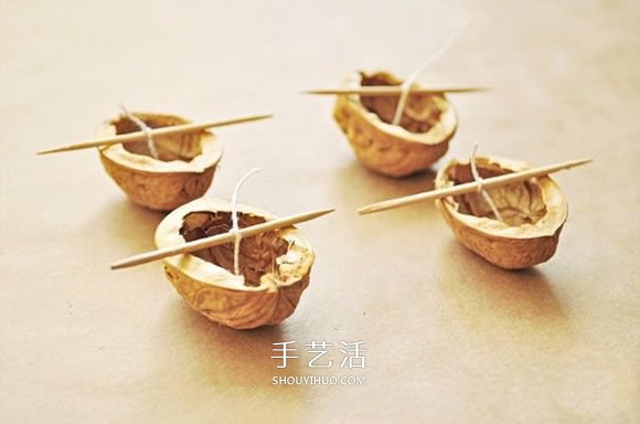 一個核桃殼廢物利用 做成浪漫情人節(jié)蠟燭燈 -  rpnrmr.com