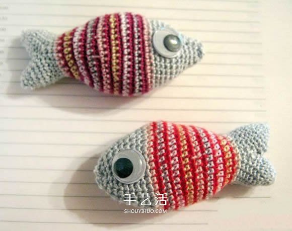 年年有余幸福年！鉤針編織可愛(ài)小魚(yú)的步驟圖 -  rpnrmr.com