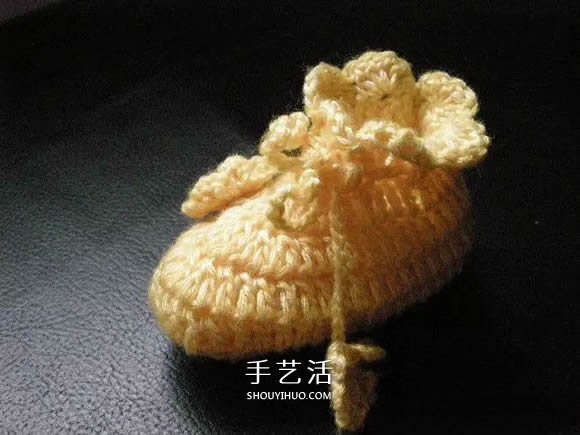 用鉤織編織簡單又漂亮嬰兒鞋的方法步驟圖 -  rpnrmr.com