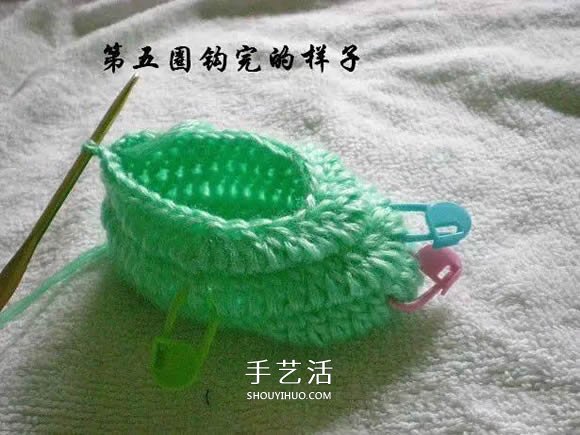用鉤織編織簡單又漂亮嬰兒鞋的方法步驟圖 -  rpnrmr.com