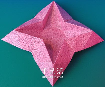 手工折四角收納盒的折法 漂亮垃圾盒折疊圖解 -  rpnrmr.com