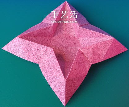 手工折四角收納盒的折法 漂亮垃圾盒折疊圖解 -  rpnrmr.com
