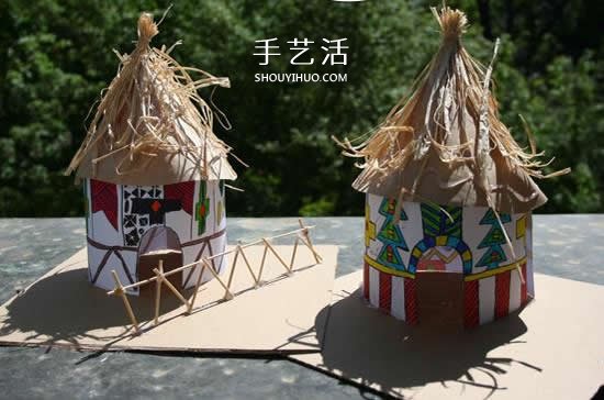 幼兒園手工小房子做法 自制圓形尖頂房子教程 -  rpnrmr.com