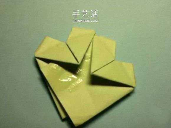 折疊四個愛心 組合成代表幸運的四葉草圖解 -  rpnrmr.com