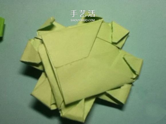 折疊四個愛心 組合成代表幸運的四葉草圖解 -  rpnrmr.com