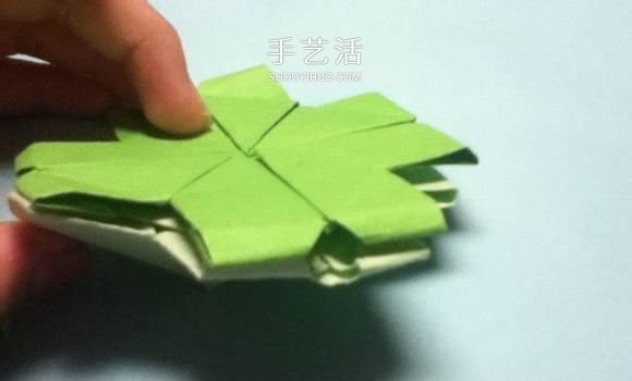 折疊四個愛心 組合成代表幸運的四葉草圖解 -  rpnrmr.com