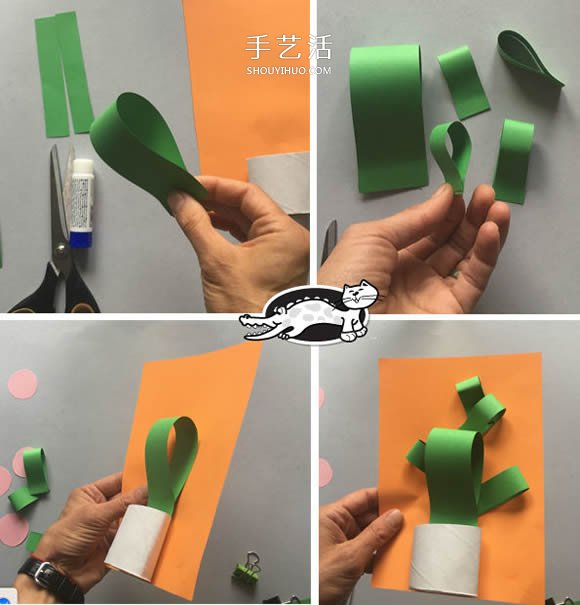 致敬頑強的仙人掌！用卷紙芯做仙人掌粘貼畫 -  rpnrmr.com