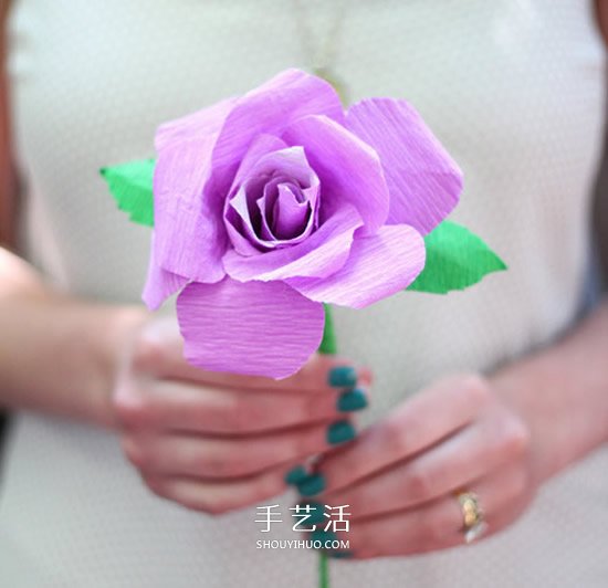 用皺紋紙?jiān)趺醋隽Ⅲw玫瑰花 簡(jiǎn)單步驟學(xué)起來(lái)！ -  rpnrmr.com