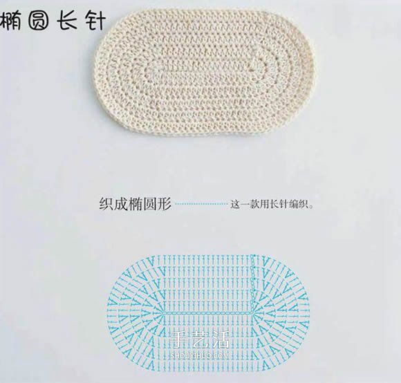 長短針手工編織墊子的方法 可用作杯墊或地墊 -  rpnrmr.com