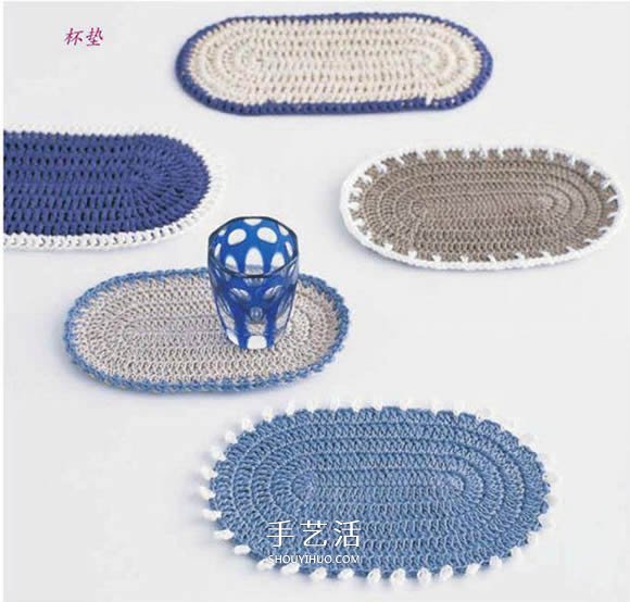 長短針手工編織墊子的方法 可用作杯墊或地墊 -  rpnrmr.com