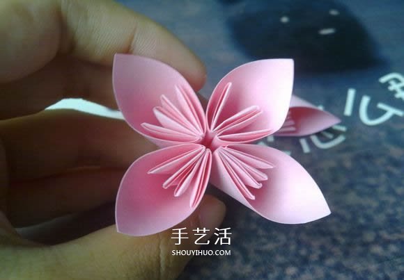 肯定學(xué)得會(huì)！超簡單五瓣櫻花的折紙方法步驟 -  rpnrmr.com