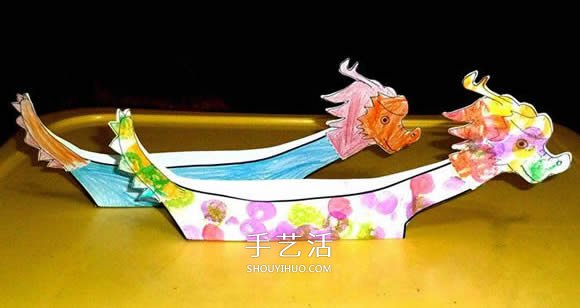 幼兒園端午節(jié)手工 用卡紙做漂亮龍舟的方法 -  rpnrmr.com