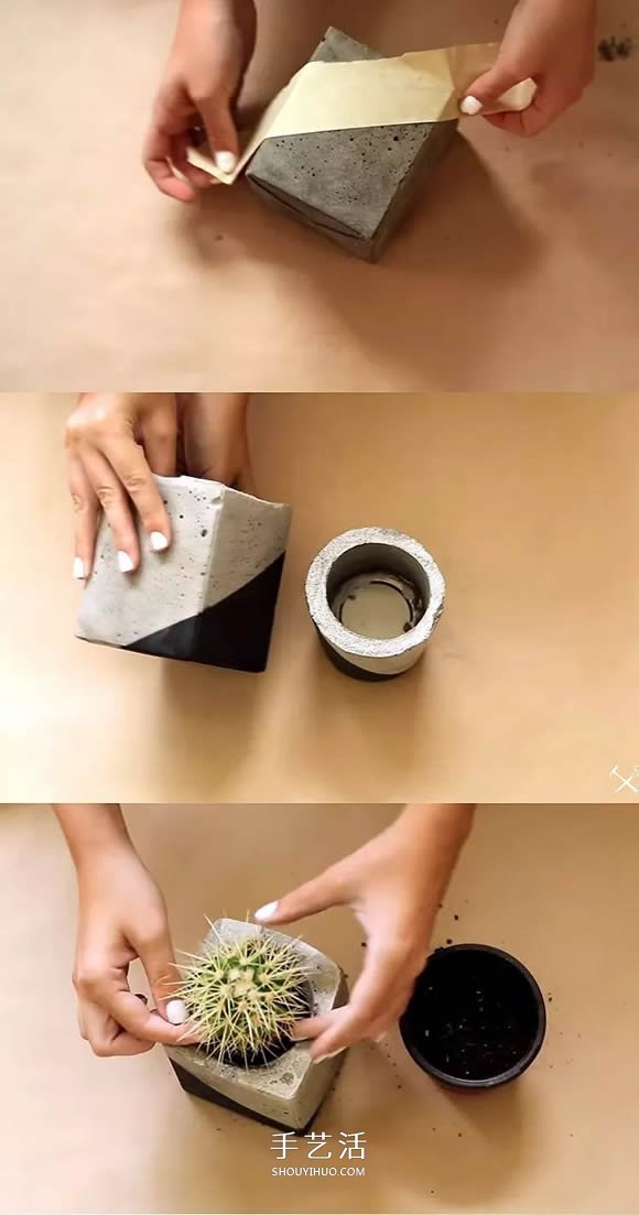 用水泥制作花盆的過程 簡(jiǎn)單還帶有治愈效果！ -  rpnrmr.com