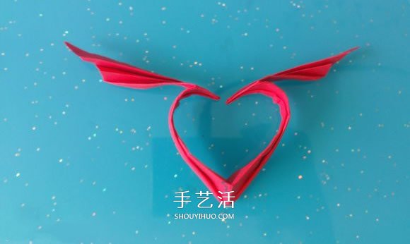 自帶翅膀會飛的心 手工折愛心翅膀的折法圖解 -  rpnrmr.com