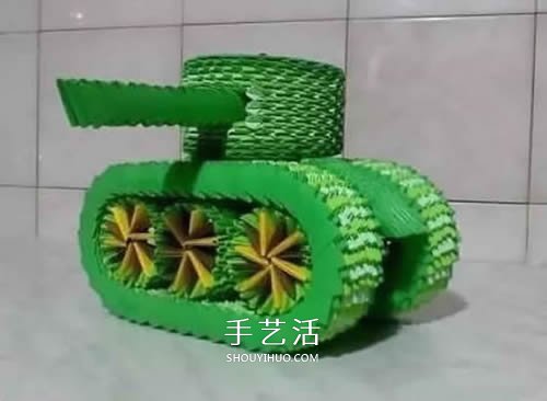 怎么做三角插坦克圖解 三角插制作小坦克方法 -  rpnrmr.com