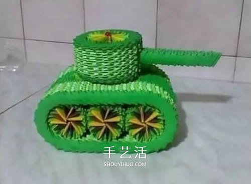 怎么做三角插坦克圖解 三角插制作小坦克方法 -  rpnrmr.com