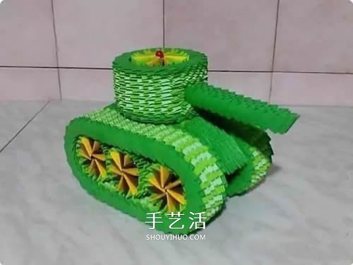 怎么做三角插坦克圖解 三角插制作小坦克方法 -  rpnrmr.com