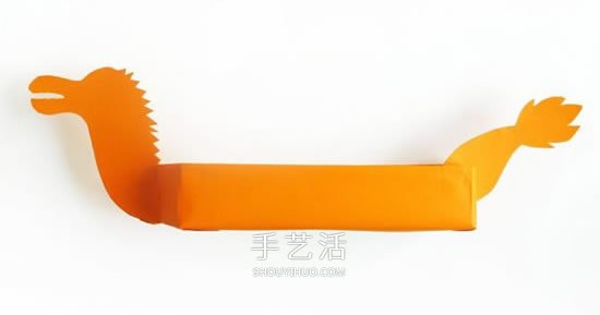 廢牛奶盒手工制作端午節(jié)龍舟的方法圖解 -  rpnrmr.com