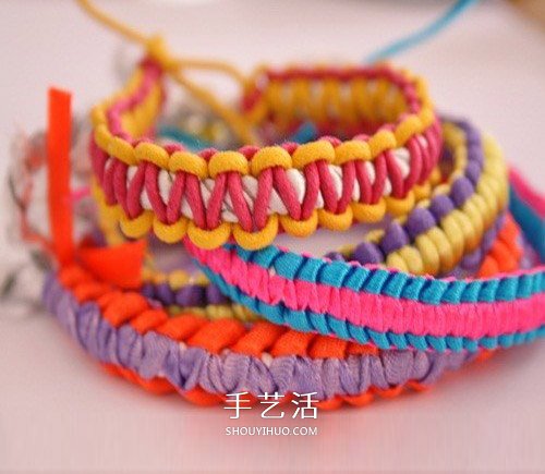 兒童糖果色手鏈的編織圖解 簡(jiǎn)單卻又不失可愛(ài) -  rpnrmr.com